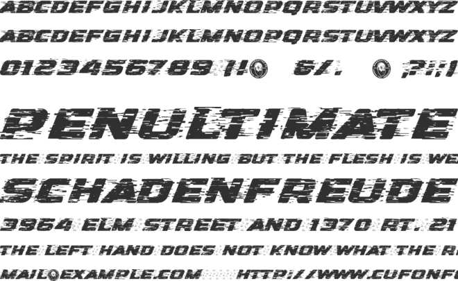 Special Speed Agent font preview