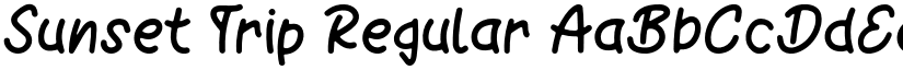 Sunset Trip Regular font