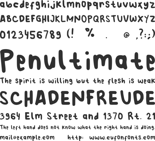 Thebrowncheese font preview