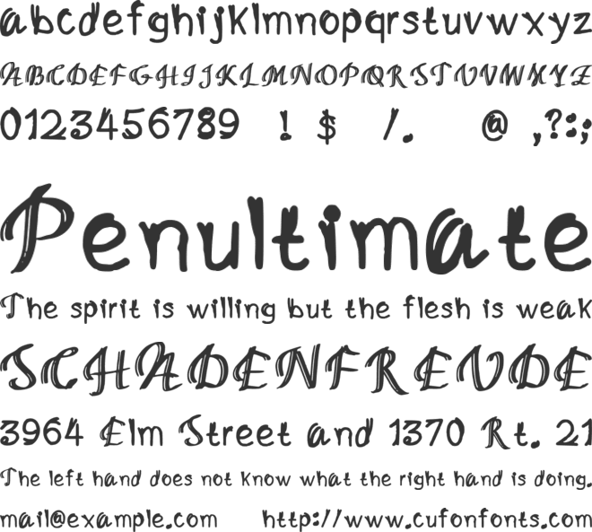 Mixed Artistry font preview