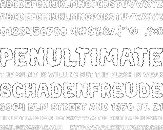 Cotton Cloud font preview