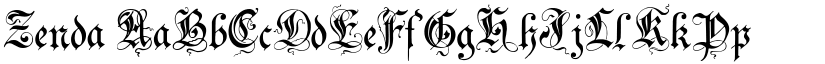 Zenda font