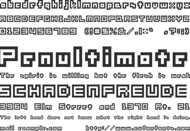 SG05 font preview