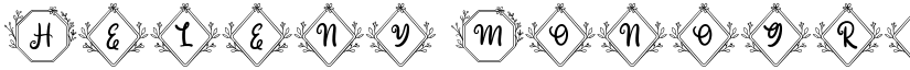 Heleny Monogram Regular font