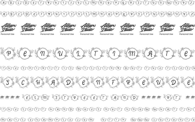 Alche Monogram font preview