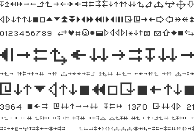 MiniStrzalki font preview