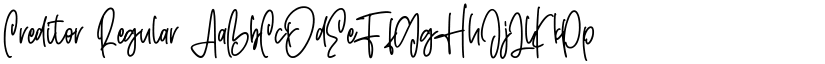 Creditor Regular font