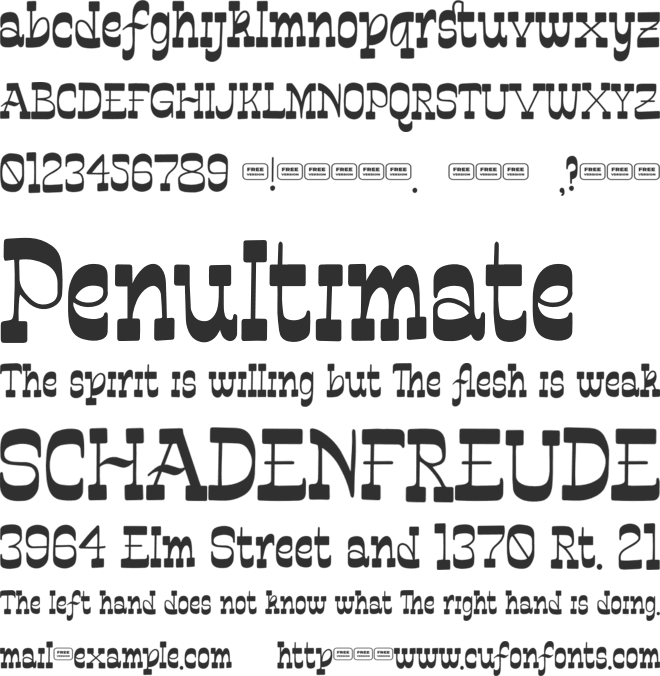 Mexican City Free Trial font preview