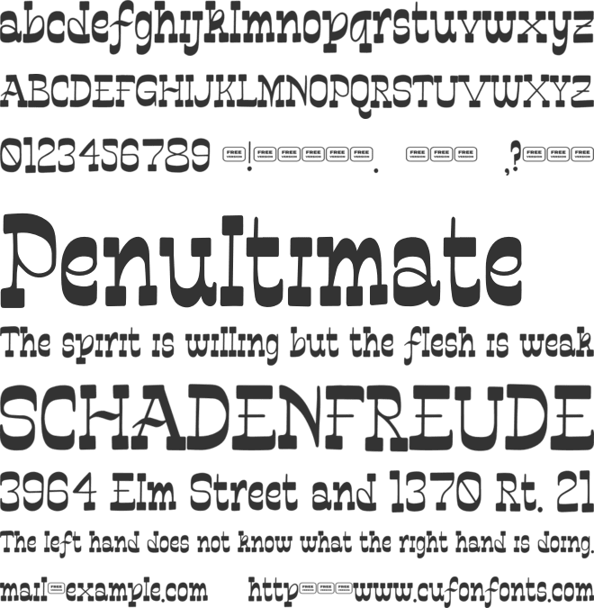 Mexican City Free Trial font preview