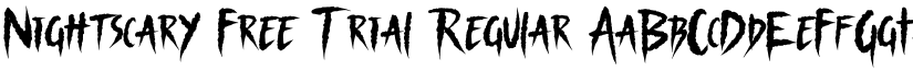 Nightscary Free Trial Regular font