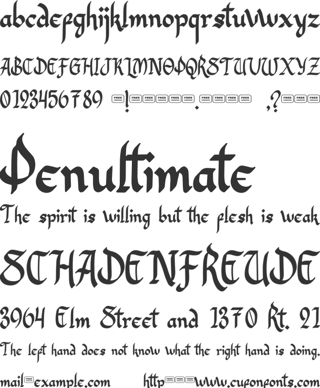 King Malik Free Trial font preview