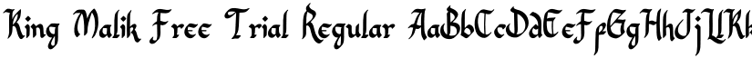 King Malik Free Trial Regular font