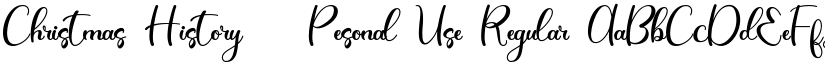 Christmas History - Pesonal Use Regular font