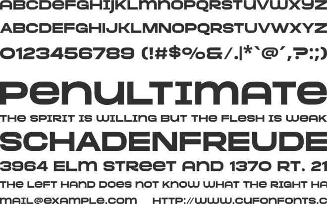 Mortend font preview