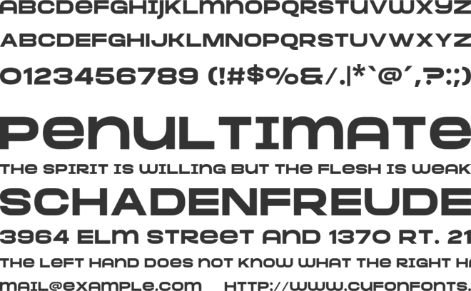 Mortend font preview