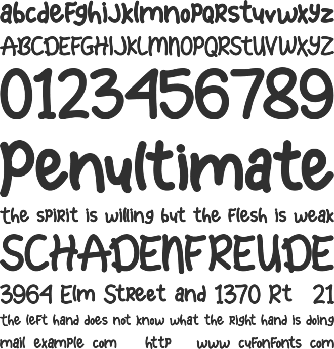 Cheerful Yellow - Personal Use font preview