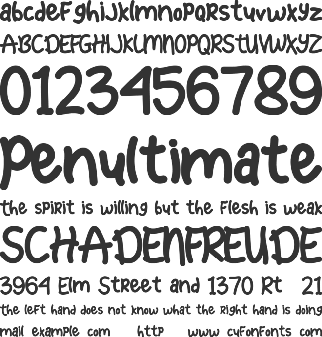 Cheerful Yellow - Personal Use font preview