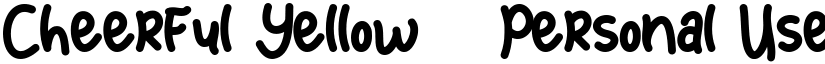 Cheerful Yellow - Personal Use Regular font