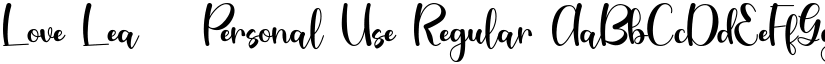 Love Lea - Personal Use Regular font