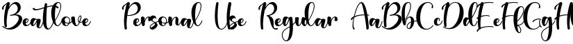 Beatlove -Personal Use Regular font
