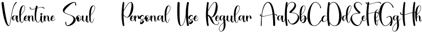 Valentine Soul - Personal Use Regular font