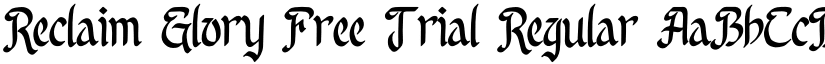 Reclaim Glory Free Trial Regular font