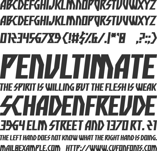 Big Scream font preview