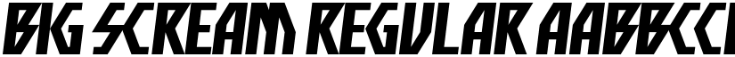 Big Scream Regular font