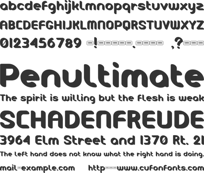 Weloved Free Trial font preview