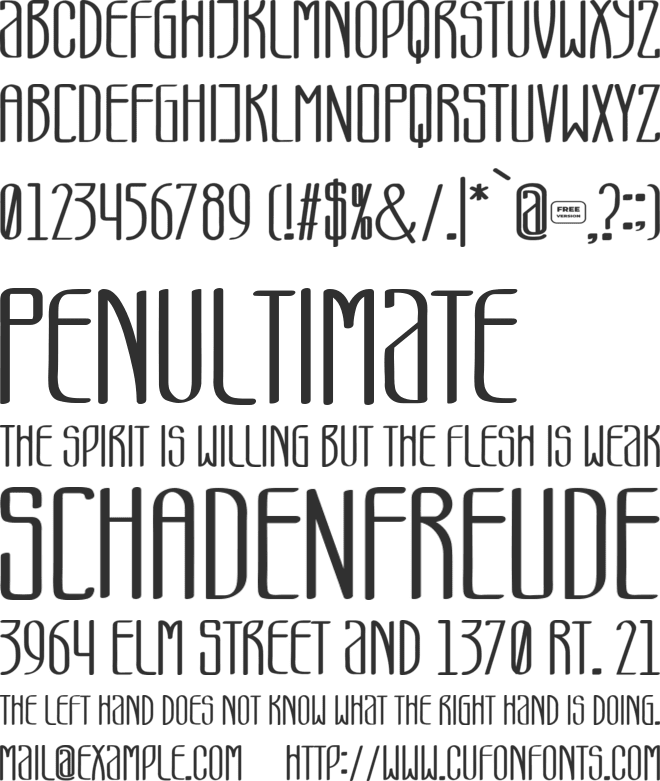 Mauricio Free Trial font preview