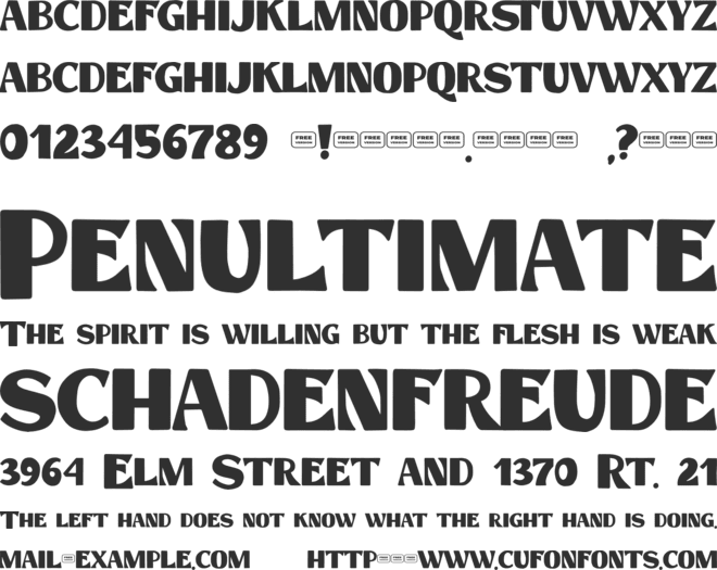 Hastag Free Trial font preview