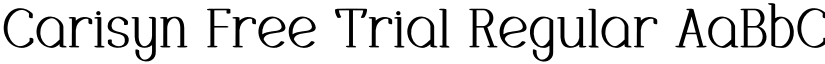 Carisyn Free Trial Regular font