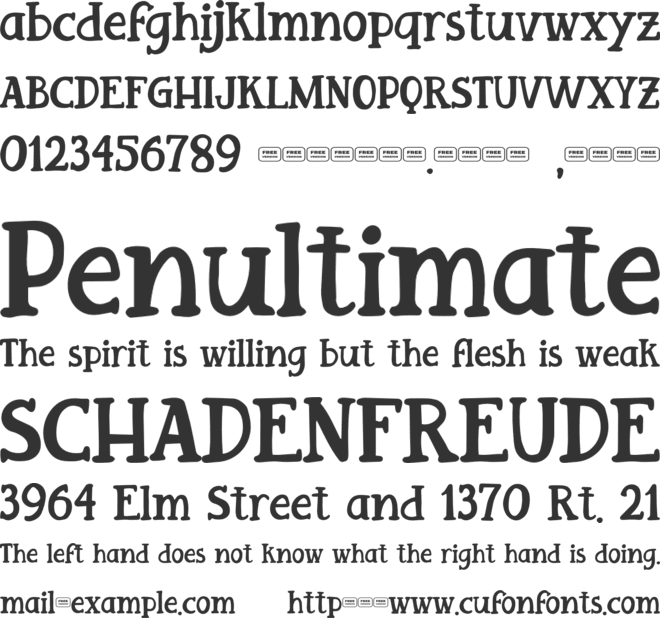 Mighty Star Free Trial font preview