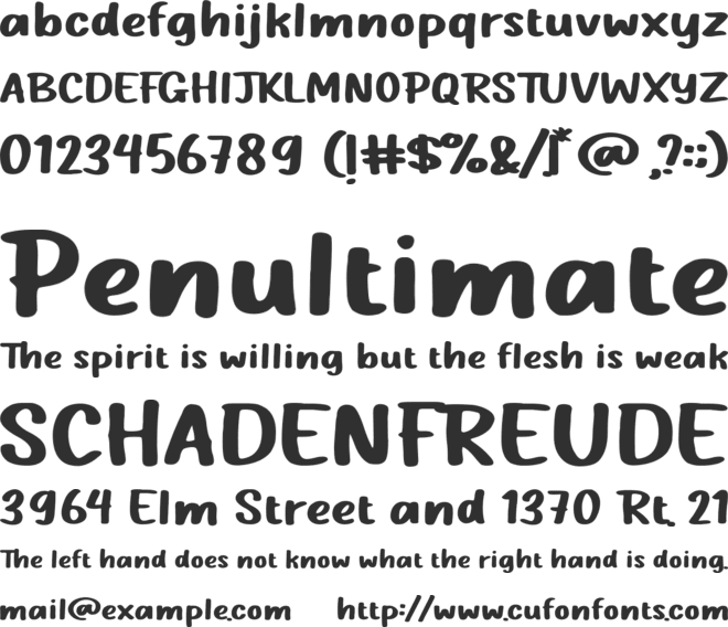 Spring Plum font preview