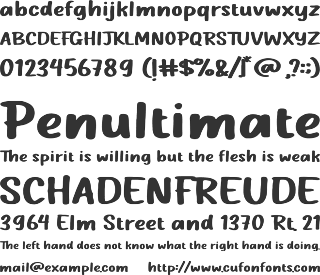 Spring Plum font preview