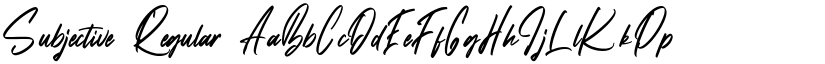 Subjective Regular font