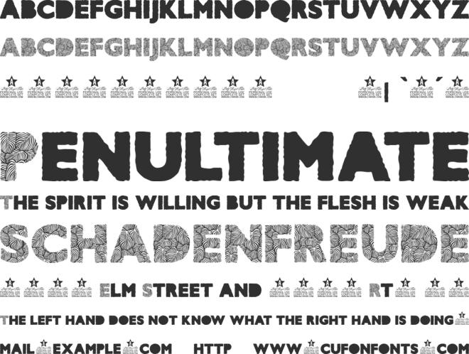 AMAZONIC PERSONAL USE font preview