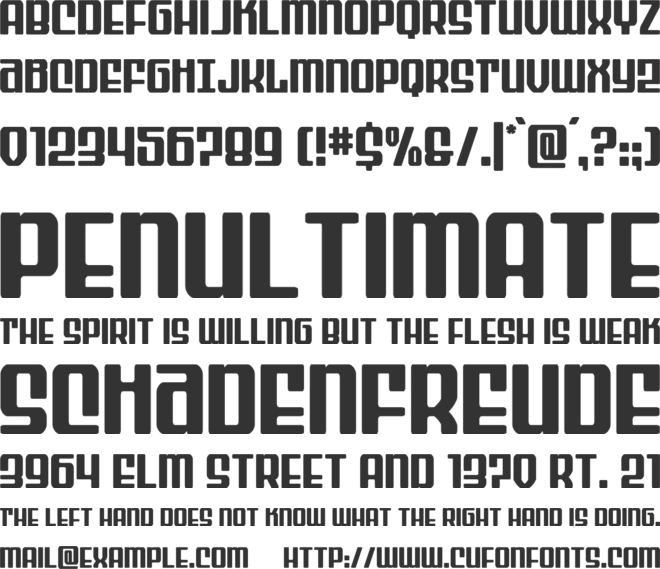 Wave Warrior font preview