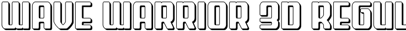 Wave Warrior 3D Regular font