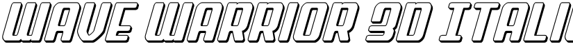 Wave Warrior 3D Italic Regular font