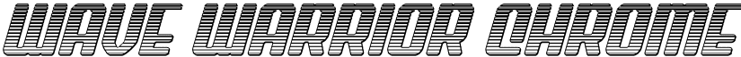 Wave Warrior Chrome Italic Regular font
