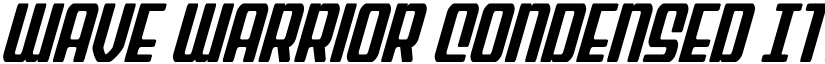Wave Warrior Condensed Italic Regular font