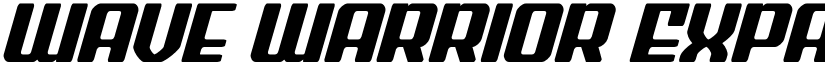 Wave Warrior Expanded Italic Regular font