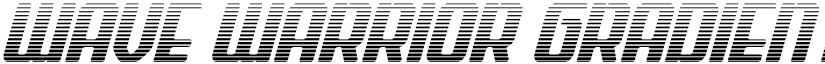 Wave Warrior Gradient Italic Regular font