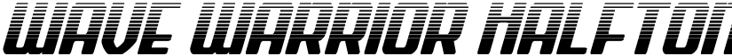 Wave Warrior Halftone Italic Regular font