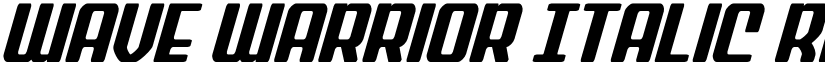 Wave Warrior Italic Regular font