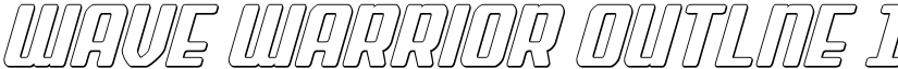 Wave Warrior Outlne Italic Regular font
