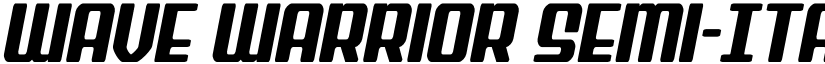 Wave Warrior Semi-Italic Regular font