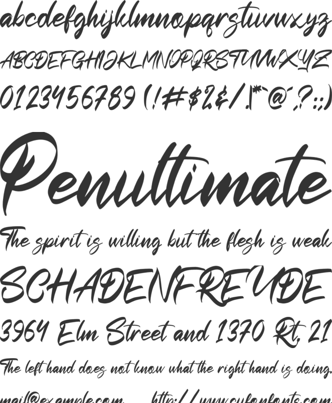 Tomihesta font preview