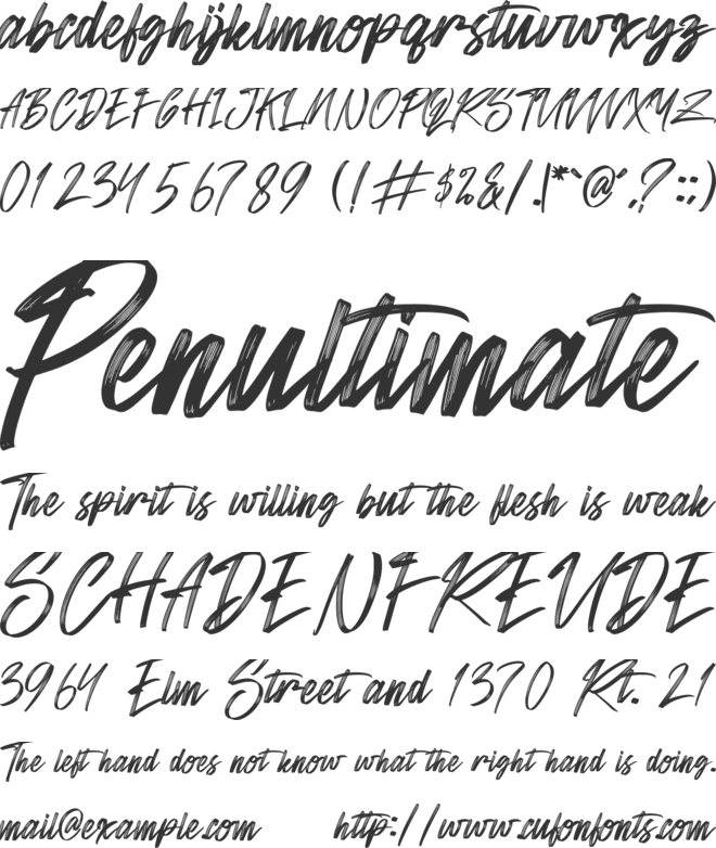 Sandershon font preview